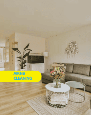 Vacation rental cleaning team preparing Sarasota Airbnb for guests