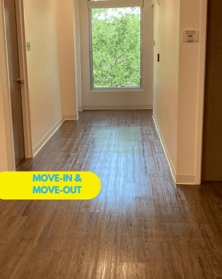 Move-in and move-out cleaning service preparing a property for new tenants