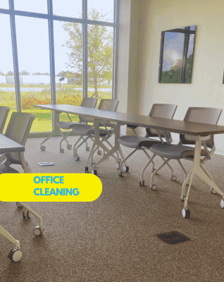 Commercial office cleaning crew at work Sarasota